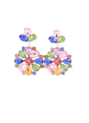 σκουλαρίκια πολύχρωμα κρύσταλλα