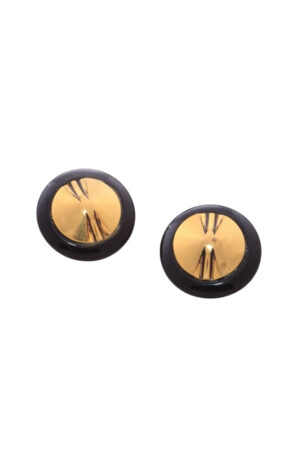 DOUBLETROUBLE ΣΚΟΥΛΑΡΙΚΙΑ STUD ΜΕΤΑΛΛΙΚΑ ΜΑΥΡΑ ΧΡΥΣΑ ΓΕΩΜΕΤΡΙΚΑ