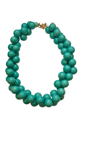 Doubletrouble κολιέ με ακρυλικές χάντρες παστέλ   Χρωμα