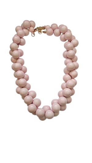 Doubletrouble κολιέ με ακρυλικές χάντρες παστέλ  Χρωμα