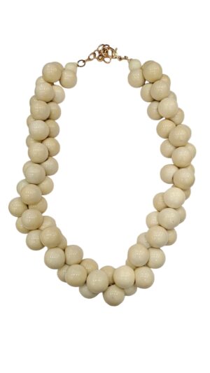 Doubletrouble κολιέ με ακρυλικές χάντρες παστέλ  Χρωμα