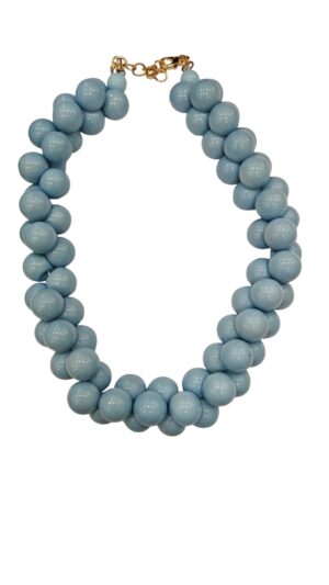 Doubletrouble κολιέ με ακρυλικές χάντρες παστέλ χρώμα