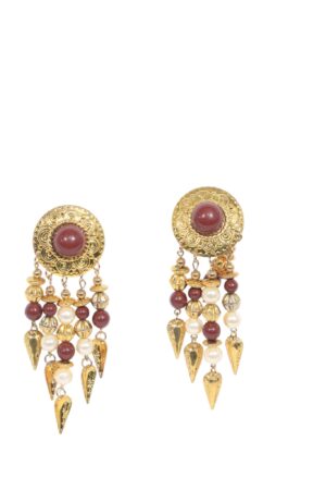 CHUNKY ΣΚΟΥΛΑΡΙΚΙΑ DOUBLETROUBLE ΜΕΤΑΛΛΙΚΑ ΜΕ ΧΑΝΤΡΕΣ & ΠΕΡΛΑ