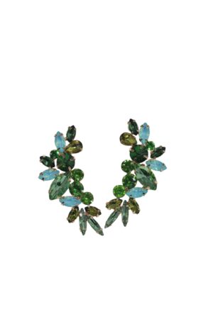 ΣΚΟΥΛΑΡΙΚΙΑ EAR CUFF ΜΕ ΚΡΥΣΤΑΛΛΑ ΠΡΑΣΙΝΑ & ΜΠΛΕ