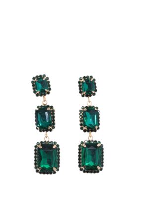 STATEMENT ΣΚΟΥΛΑΡΙΚΙΑ ΠΡΑΣΙΝΟ EMERALD ΜΕ ΔΙΧΡΩΜΑ ΚΡΥΣΤΑΛΛΑ