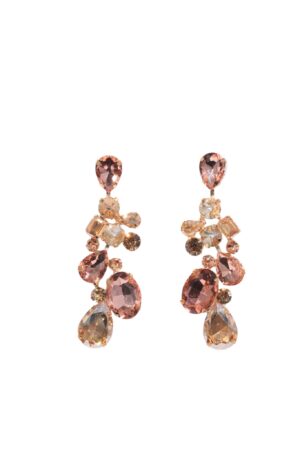 DOUBLETROUBLE CRYSTAL CLUSTER DROP ΣΚΟΥΛΑΡΙΚΙΑ ΡΟΖ ΣΑΜΠΑΝΙ
