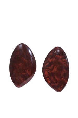 DOUBLETROUBLE RESIN STUD ΣΚΟΥΛΑΡΙΚΙΑ ΜΑΡΜΑΡΟΚΟΚΚΙΝΑ