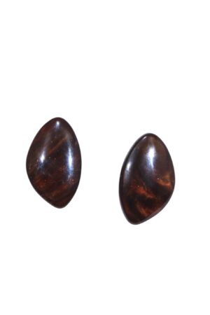 DOUBLETROUBLE RESIN STUD ΣΚΟΥΛΑΡΙΚΙΑ ΣΚΟΥΡΟ ΚΑΦΕ