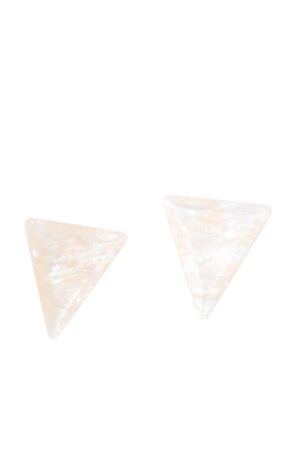 DOUBLETROUBLE TRIANGLE RESIN ΣΚΟΥΛΑΡΙΚΙΑ ΠΕΡΛΕ ΚΡΕΜ