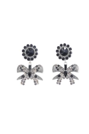 BOW CRYSTAL DOUBLETROUBLE ΓΥΝΑΙΚΕΙΑ ΣΚΟΥΛΑΡΙΚΙΑ ΜΕ ΦΙΌΓΚΟ ΜΑΥΡΟ