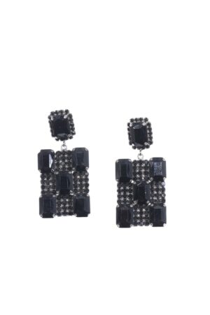 DOUBLETROUBLE RECTANGLE GRID ΣΚΟΥΛΑΡΙΚΙΑ ΜΕ ΚΡΥΣΤΑΛΛΙΚΈΣ ΠΈΤΡΕΣ ΜΑΥΡΟ