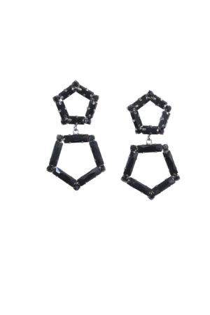 DOUBLE PENTAGON DOUBLETROUBLE ΓΥΝΑΙΚΕΙΑ ΣΚΟΥΛΑΡΙΚΙΑ ΜΕ ΓΕΩΜΕΤΡΙΚΌ ΠΕΡΊΓΡΑΜΜΑ ΜΑΥΡΟ
