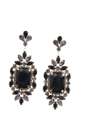 DOUBLETROUBLE CRYSTAL FRAME ΣΚΟΥΛΑΡΙΚΙΑ ΜΕ ΟΡΘΟΓΏΝΙΑ ΠΈΤΡΑ ΜΑΥΡΟ
