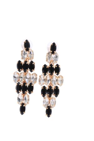 DOUBLETROUBLE MARQUISE CASCADE ΣΚΟΥΛΑΡΙΚΙΑ ΜΕ MARQUISE ΠΈΤΡΕΣ ΜΑΥΡΟ