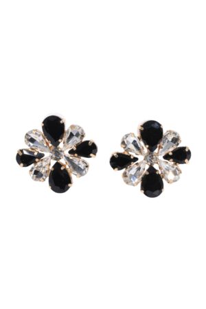 FLOWER STUD DOUBLETROUBLE ΓΥΝΑΙΚΕΙΑ ΣΚΟΥΛΑΡΙΚΙΑ ΜΕ PETAL ΣΎΝΘΕΣΗ ΜΑΥΡΟ