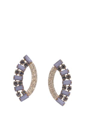 DOUBLETROUBLE HALF MOON CRYSTAL ΣΚΟΥΛΑΡΙΚΙΑ ΜΕ ΜΙΣΟΦΈΓΓΑΡΟ ΛΙΛΑ