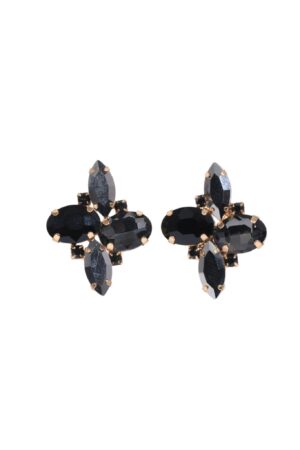 CROSS FLORAL DOUBLETROUBLE ΓΥΝΑΙΚΕΙΑ ΣΚΟΥΛΑΡΙΚΙΑ ΜΕ ΜΙΚΡΈΣ ΠΈΤΡΕΣ ΜΑΥΡΟ