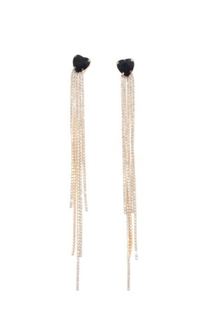 DOUBLETROUBLE HEART FRINGE ΣΚΟΥΛΑΡΙΚΙΑ ΜΕ ΚΑΡΔΙΆ ΚΑΙ ΑΛΥΣΊΔΕΣ ΜΑΥΡΟ