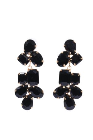 DOUBLETROUBLE RESIN STUD ΣΚΟΥΛΑΡΙΚΙΑ ΜΕ ΧΡΥΣΈΣ ΛΕΠΤΟΜΈΡΕΙΕΣ ΜΑΥΡΟ