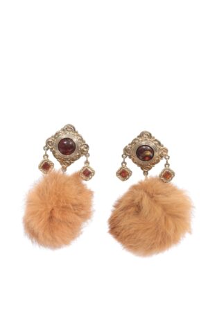 VINTAGE ΣΚΟΥΛΑΡΊΚΙΑ ΜΕ ΚΑΦΈ ΠΈΤΡΕΣ ΚΑΙ CAMEL POM-POM